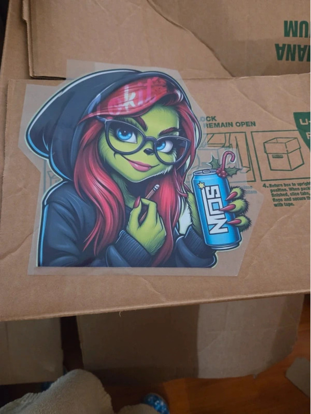 Grinch girl iron on patch